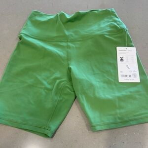 Athleta High-Rise Green Bike Shorts